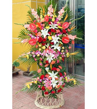 鮮花開業花籃